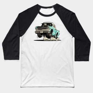 Cartoon retro hot rod Baseball T-Shirt